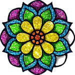 Mandala Glitter Color Puzzle - Paint by Numbers icon