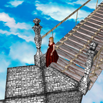 Princess. Fantasy road icon