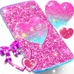 Pink glitter live wallpaper icon