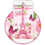 Pink Eiffel Tower Paris Theme icon