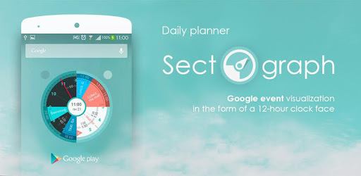 Sectograph. Planner & Time manager on clock widget pc screenshot