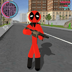 Stickman Deadpool Rope Hero icon