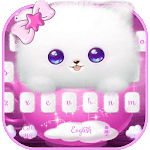 Pink Bow Puppy Dog Keyboard Theme icon