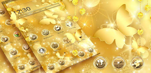 Butterfly Gold Wallpaper pc screenshot Butterfly Gold Wallpaper pc screenshot