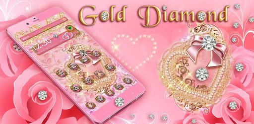 Pink Gold Diamond Live Theme pc screenshot