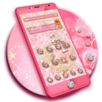 Pink Gold Diamond Live Theme icon