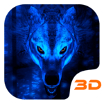 Ice Wolf 3D Theme icon