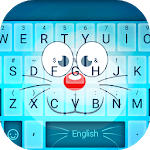 Blue Cat Face Typany Keyboard for pc icon Blue Cat Face Typany Keyboard for pc icon