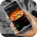 Fake call from pizza icon