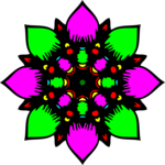 Coloring book: Mandala Flowers icon
