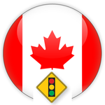 Road and traffic signs Canada icon