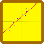 Linear regression (least squares method) icon