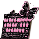 Pink Black Keyboard Theme icon