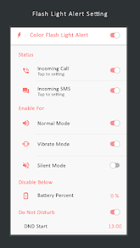 Color Flash Light Alert Call SMS APK screenshot 1