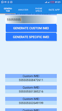 IMEI Generator & Phone Specs APK screenshot 1
