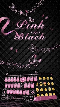 Pink Black Keyboard Theme APK screenshot 1