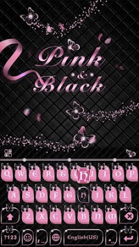 Pink Black Keyboard Theme APK screenshot 1