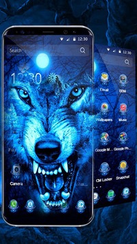 3D Ice Wolf Theme APK screenshot 1