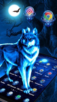 3D Ice Wolf Theme APK screenshot 1